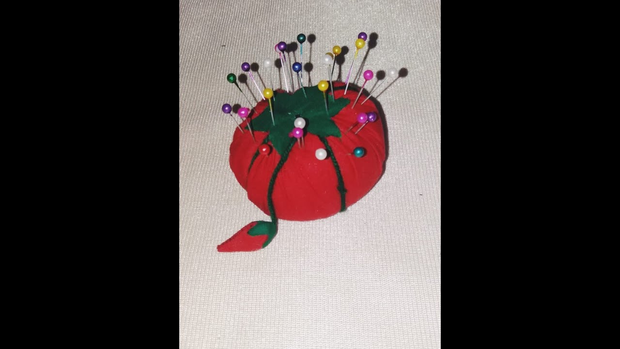 #Tomato pin cushion holder | handmade sewing needle  holder | handmade crafts