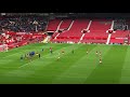 Bruno Fernandes free kick vs Everton, 7/8/2021, fan view, Portugues magnifico