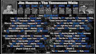 Jim Reeves - The Tennessee Waltz [Jam Track] [Guitar Chords &amp; Lyrics]