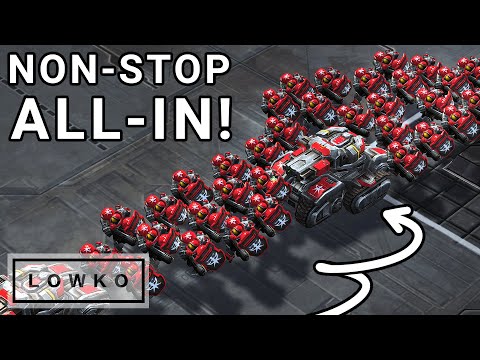 StarCraft 2: GuMiho's NEVER-ENDING ALL-IN vs Dark!