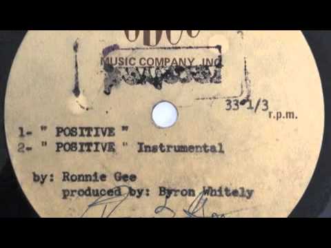 Ronnie Gee - Positive ( Jobete Music Co. Inc. Acetate 1984 ) Unreleased