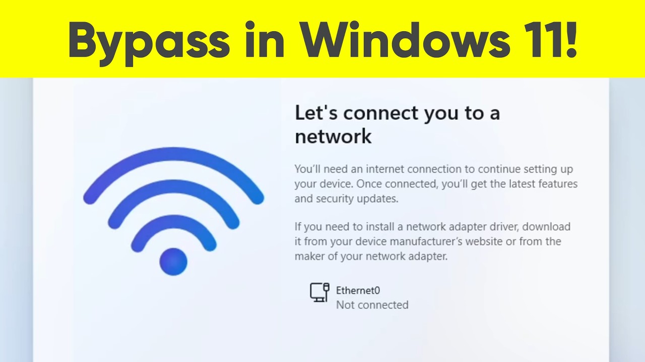 How To Bypass the Let's Connect You to a Network Screen in Windows 11! (2026)
