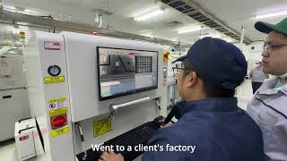 I C T Engineer Installs Laser Marking Machine at Client’s Factory