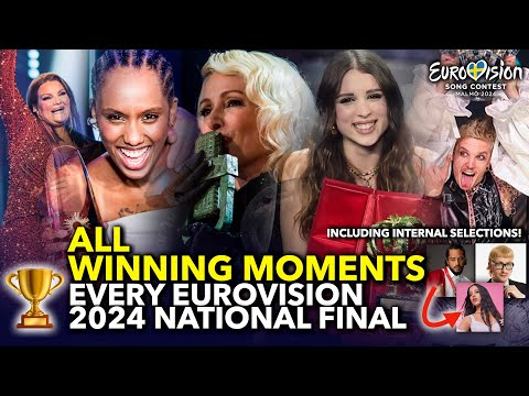 Eurovision 2024 - All National Finals WINNING MOMENTS & REACTIONS (Including Internal Selections!)