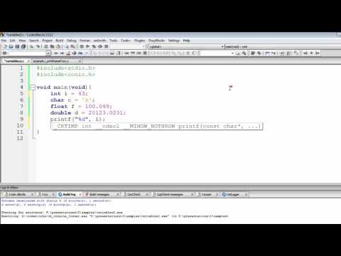 C Programming Tutorial Integer Format Specifier Variable Chap 2 Part 10