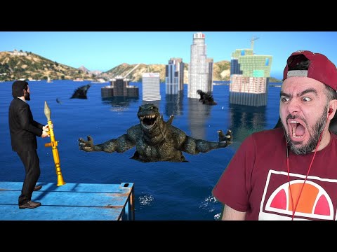 TSUNAMIDE GODZILLALAR SUYUN ALTINDA BENI KOVALADI GTA 5 DE