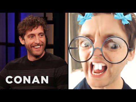 Thomas Middleditch Lusts After Zach Woods On Snapchat | CONAN on TBS