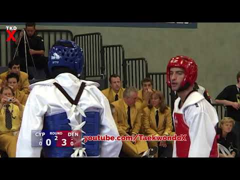 Taekwondo Euros 2006 Male Bantam Weight Semi Final -  Rikkos Pattichis (CYP) v Cuneyt Hamid (DEN)