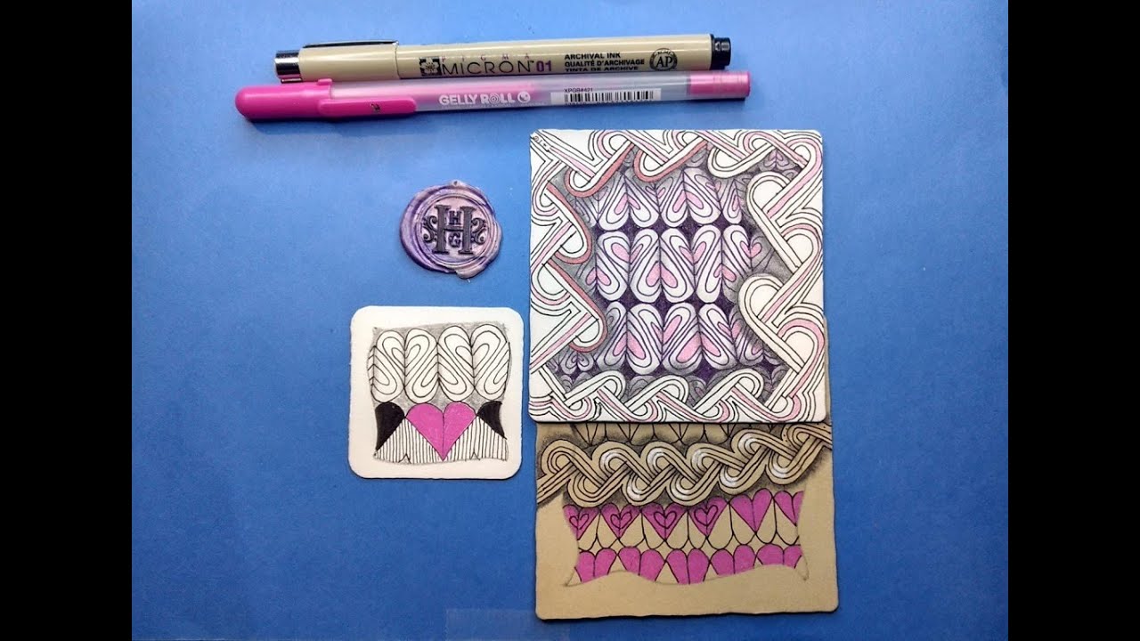 Zentangle® Quickie: Heart Divided