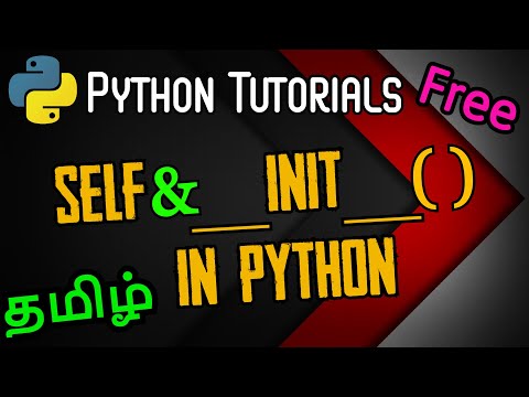 51 Self And __init__ Constructors In Oops In Python Python Tutorials In Tamil Codinganna