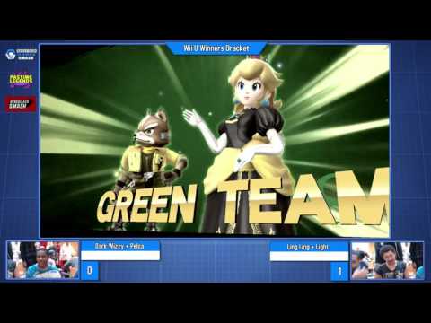 Uprising Smash 4 2v2: Light (Fox) + Ling Ling (Peach) vs. Dark Wizzy (Mario) + Pelca (Diddy)