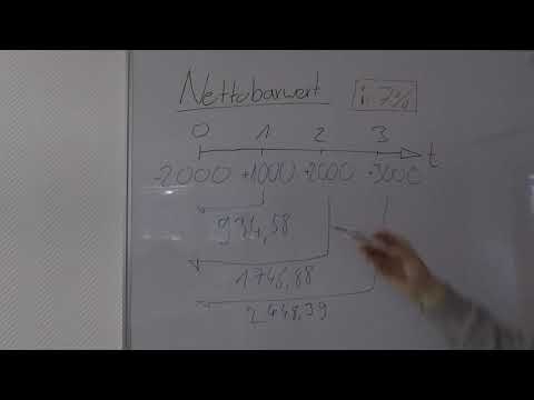 Kapitalwert / Nettobarwert  Beispiel - schnell & einfach erklärt