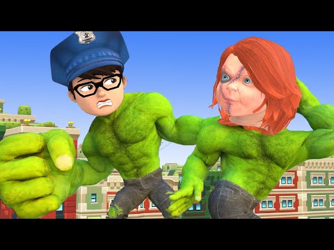 NickHulk Police vs Police Brave Wanted Chucky & Zombie Saves Nick and Tani - Scary Teacher 3D Funny