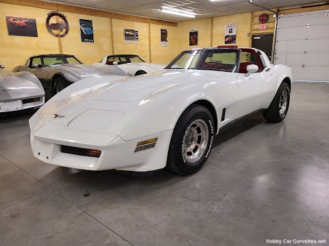 1981 White Corvette Red Leather Interior For Sale Video