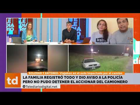 Habla la pareja que fue chocada por el camión en Gral. Levalle