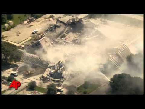 Raw Video: World War II-Era Hospital Imploded