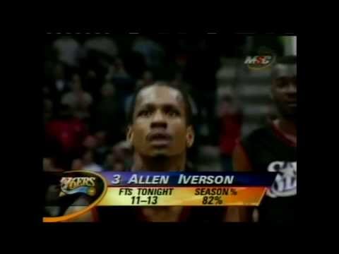 Allen Iverson Season 2000/2001 49 Pts vs. Ray Allen and Glenn Robinson. 76ers vs. Bucks