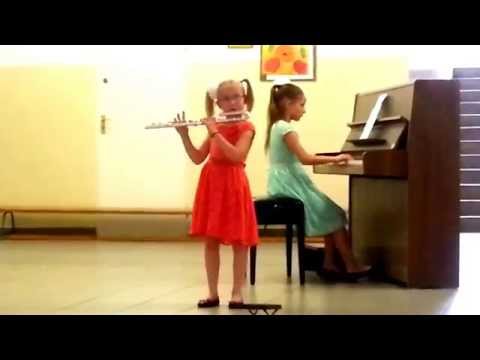 Kolorowy Wiatr-flet poprzeczny i pianino, (Colour of the wind-flute&piano cover)-Lena i Kinga Paszek