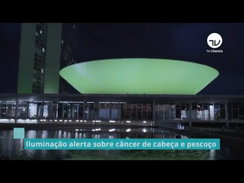 Iluminação verde alerta sobre câncer de cabeça e pescoço - 06/07/20