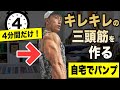 【4分で二の腕を引き締める!】自宅でできる効果抜群の全身トレーニングHIIT!第②弾