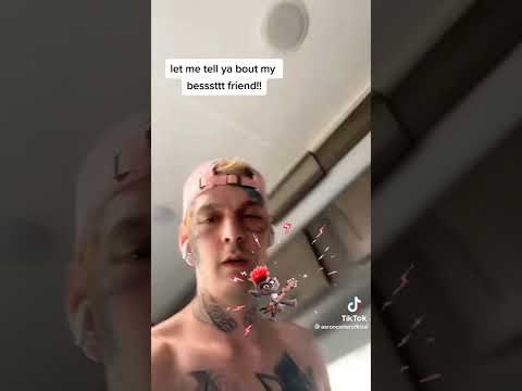 Aaron Carter - live video showing gifts from a friend - 2022