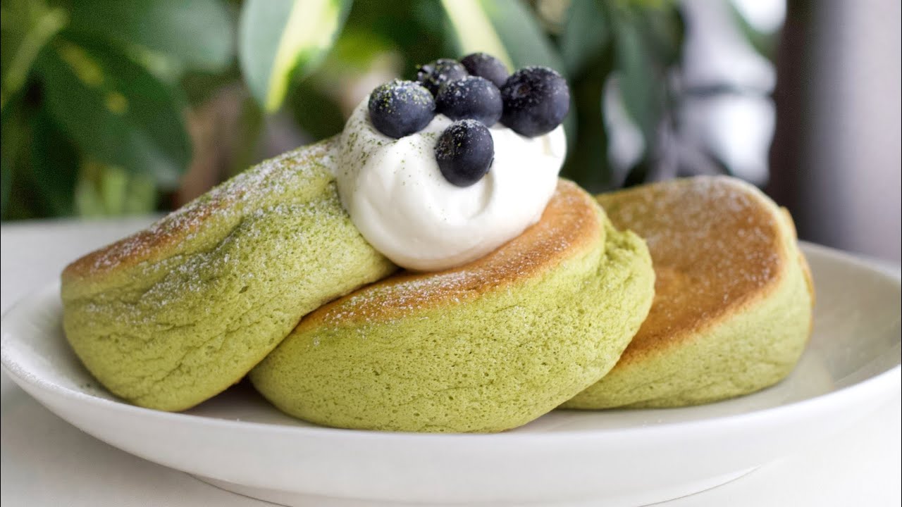 Matcha Souffle Pancakes