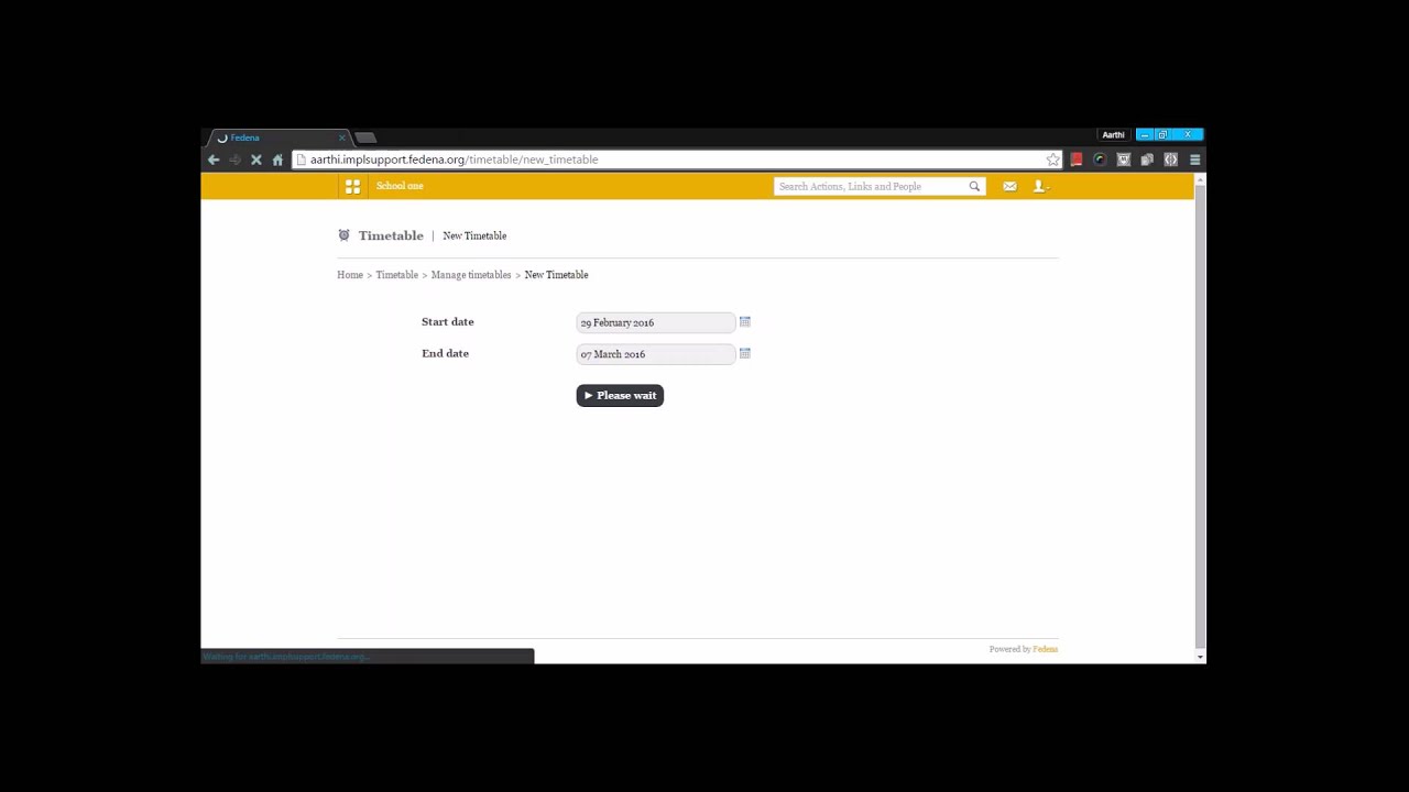 Fedena - Timetable Configuration