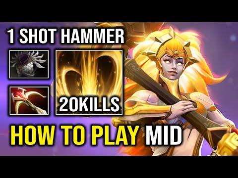 How to Play Mid Dawnbreaker 1st Item Blade Mail 1 Shot Hammer Burst Damage Dota 2