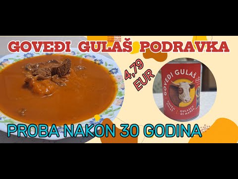 Gotova jela - Podravka goveđi gulaš - proba nakon 30 godina , el je isti