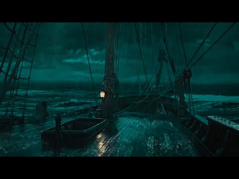 The night rain falling on the sailboat protects the sea space, and after 10 minutes