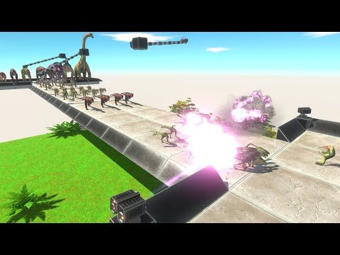 Obstacle Course - Deadly Bridge New update rocket launcher  - Animal Revolt Battle Simulator