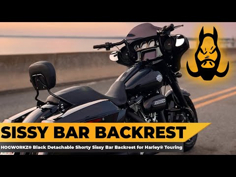 HOGWORKZ® Detachable Shorty / Tall Boy Sissy Bar Backrest for Harley® Touring '09-'25