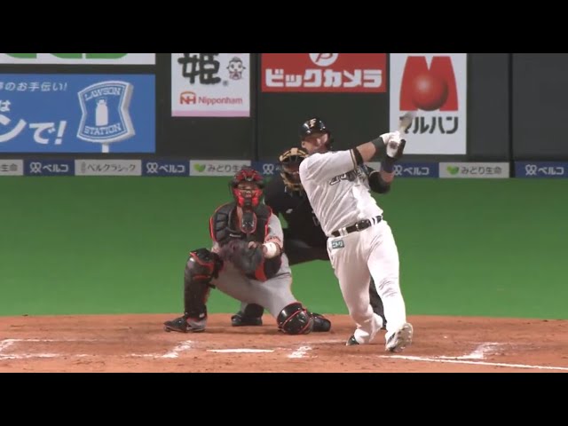 【7回裏】頼れる4番!! ファイターズ・中田のタイムリーヒットで同点!! 2019/6/14 F-G