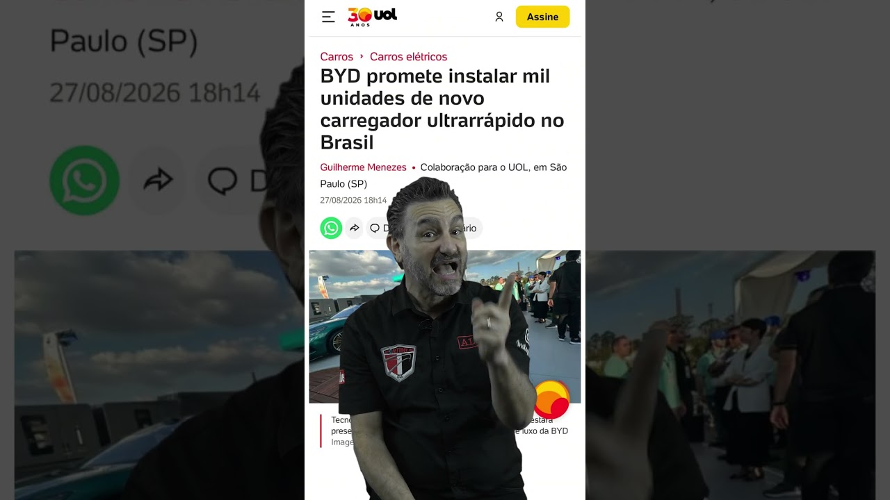 Qual a sua opinião sobre isso? Deixe aqui nos comentários 👇👇👇#byd #carroseletricos #portimus