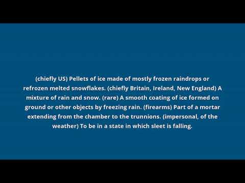 what is the meaning of sleet.