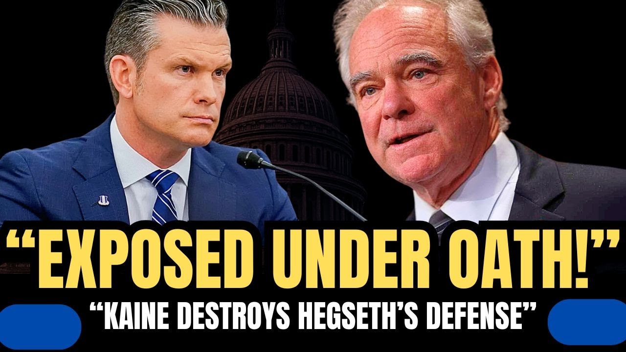 SEN. KAINE DESTROYS PETE HEGSETH’S DEFENSE OVER EXPLOSIVE ALLEGATIONS.