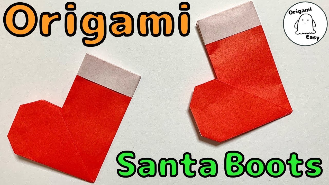 Origami Easy [Santa Claus Boots] How to make Santa Shoes