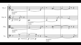 Steve Kornicki: Horizontal Color Forms 15, Piece 1 (for string quartet with score)