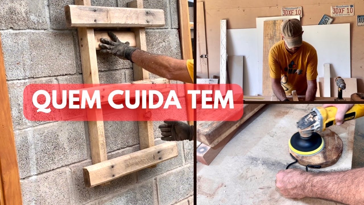 DANDO UM TRATO NAS TÁBUAS DA COZINHA/ APROVEITAMENTO DE MADEIRA/ ROTINA NUBIA VIANA/ PROJETO JARDIM
