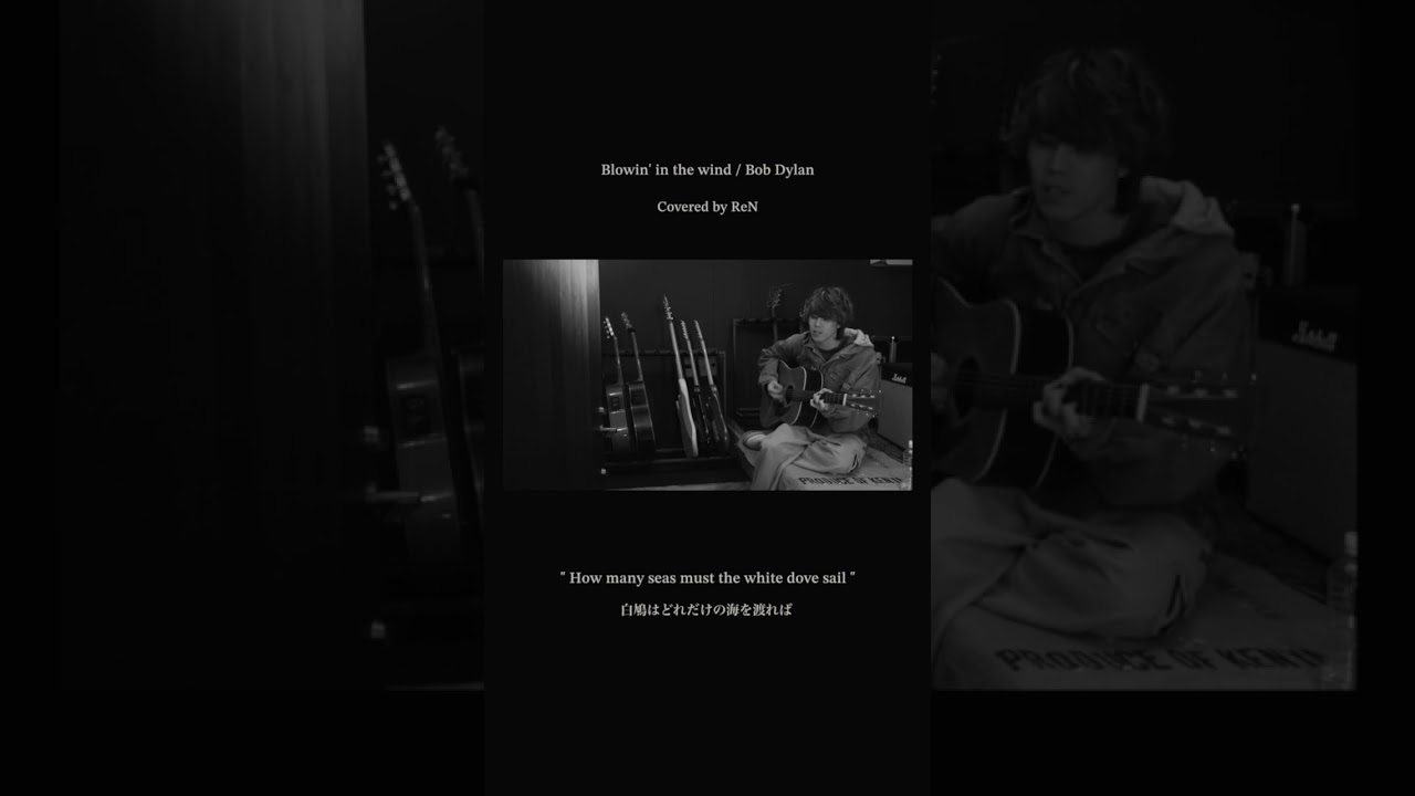 Bob Dylan - Blowin’ in the wind covered by ReN #acoustic #music #cover #弾き語り