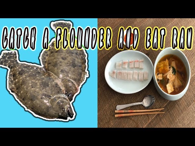 fishing for flounder and EATING it RAW