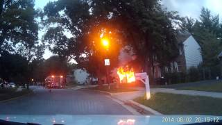 preview picture of video '::DASH CAM:: Garage fire in Laurel, MD - Prince Georges county'