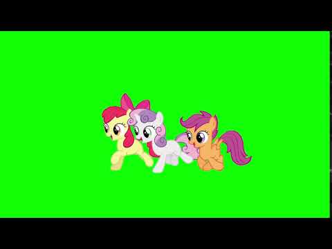 CMC Run Cycle - Green Screen Ponies
