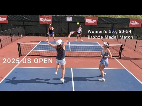 Women's Doubles, Skill: 5 0, Age: 50-54 Bronze Medal Pickleball Match US Open 2025