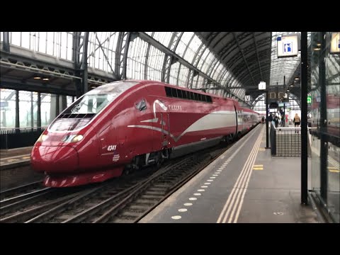 Ruby Thalys pbka 4341 komt aan te Amsterdam Centraal