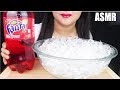 STRAWBERRY FANTA EXTREME FIZZY ICE EATING SOUNDS No Talking ASMR LISHH ASMR