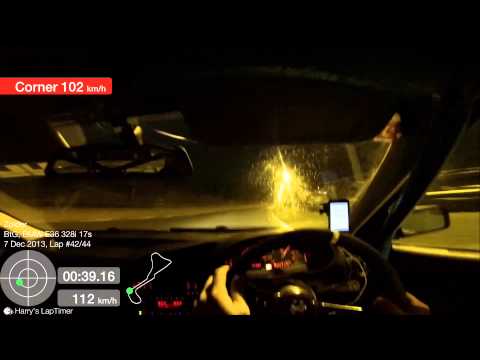 BMW E36 328i: Zolder at NIGHT!