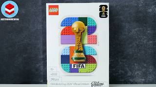 LEGO Editions 43032 FIFA World Cup 2026 Official Emblem - LEGO Speed Build Review