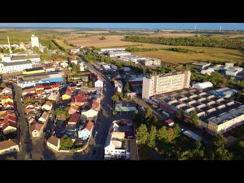 Město Slaný z dronu