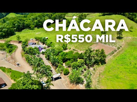 (INDISPONÍVEL) CHÁCARA A VENDA SANTA CATARINA CASA GRANDE FRUTAS NATUREZA LAVOURA R$550MIL